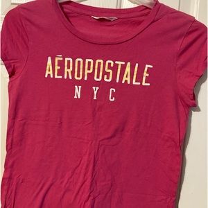 Juniors Pink Aeropostale NYC Fitted Tee